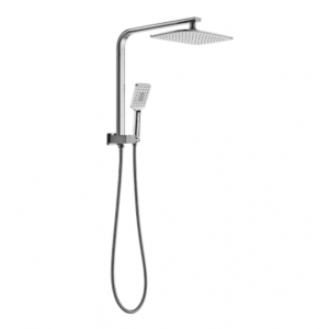 Kasten Square Brushed Nickel Half Rail Shower Set